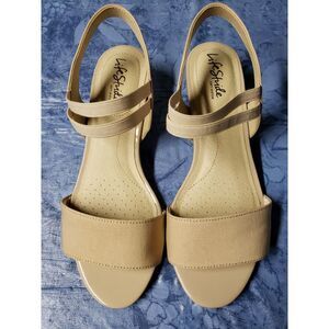 LifeStride Women's Yolo‎ Wedge Sandal, Tender Taupe, 8.5 Wide US
